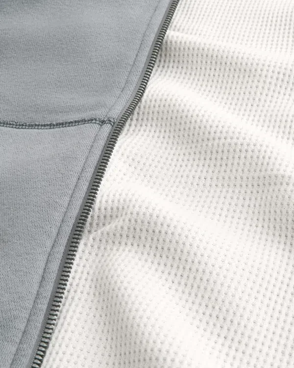 Boxy Thermal-Lined Zip-Up Hoodie Boxy Thermal-Lined Zip-Up Hoodie