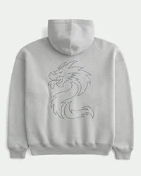 Boxy Toyota Supra Graphic Zip-Up Hoodie