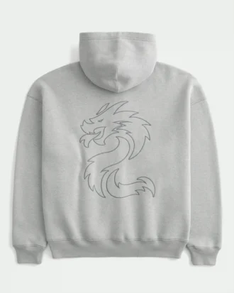 Boxy Toyota Supra Graphic Zip-Up Hoodie