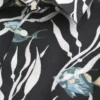 Boxy Tropical Fish Pattern Linen-Blend Shirt