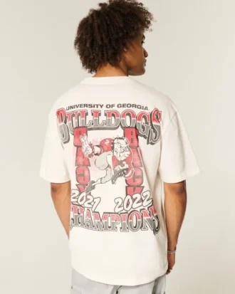 Boxy University of Georgia Bulldogs Graphic Tee