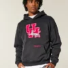 Boxy University of Houston Cougars Graphic Hoodie