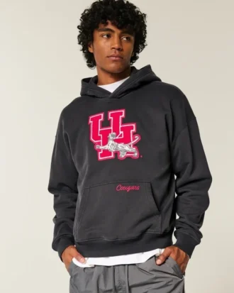 Boxy University of Houston Cougars Graphic Hoodie Boxy University of Houston Cougars Graphic Hoodie