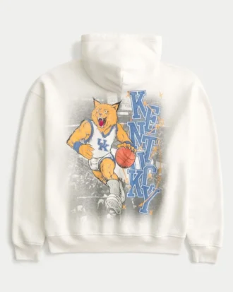 Boxy University of Kentucky Wildcats Graphic Hoodie