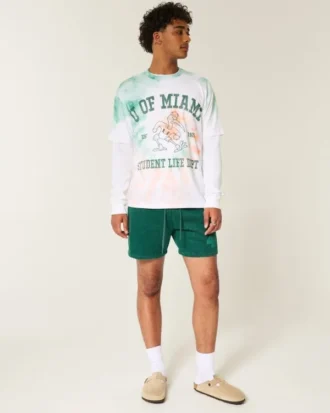 Boxy University of Miami Hurricanes Graphic Tee