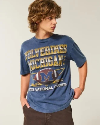 Boxy University of Michigan Wolverines Graphic Tee