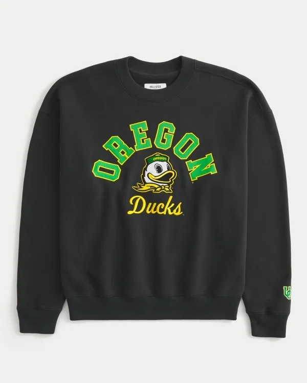 Boxy University of Oregon Ducks Graphic Crew Sweatshirt Boxy University of Oregon Ducks Graphic Crew Sweatshirt
