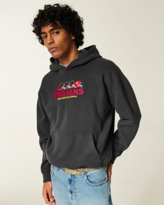 Boxy University of Southern California Trojans Graphic Hoodie