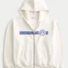 Boxy Volkswagen Racing Graphic Zip-Up Hoodie