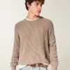 Boxy Washed Crew Sweater