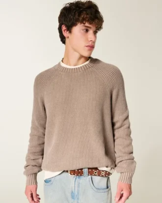 Boxy Washed Crew Sweater