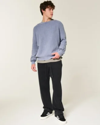 Boxy Washed Crew Sweater