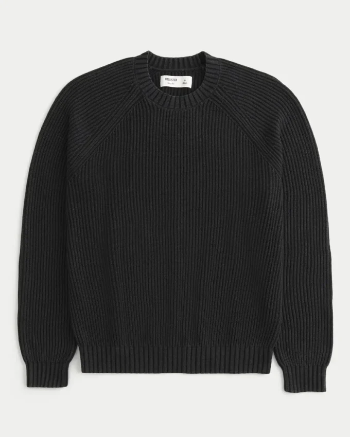 Boxy Washed Crew Sweater