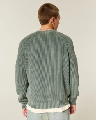 Boxy Washed Crew Sweater