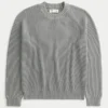 Boxy Washed Crew Sweater