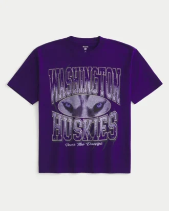 Boxy Washington Huskies Graphic Tee