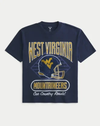 Boxy West Virginia University Mountaineers Graphic Tee