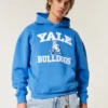 Boxy Yale Bulldogs Graphic Hoodie Boxy Yale Bulldogs Graphic Hoodie
