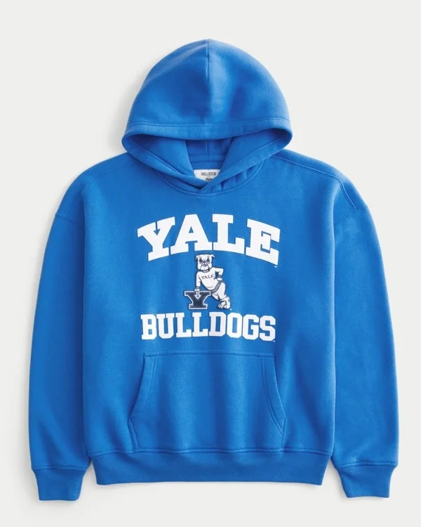 Boxy Yale Bulldogs Graphic Hoodie Boxy Yale Bulldogs Graphic Hoodie