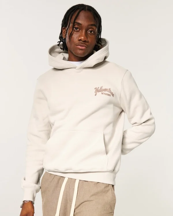 Boxy Yellowstone Graphic Hoodie Boxy Yellowstone Graphic Hoodie