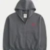Boxy Zip-Up Arsenal F.C. Graphic Hoodie