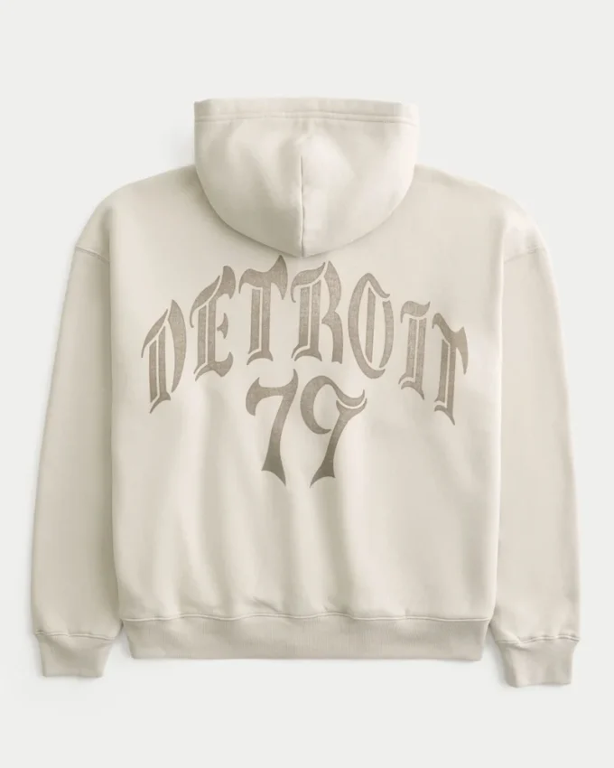 Boxy Zip-Up Detroit 79 Graphic Hoodie Boxy Zip-Up Detroit 79 Graphic Hoodie