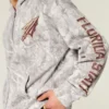 Boxy Zip-Up Florida State University Graphic Camo Hoodie