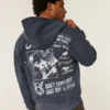 Boxy Zip-Up Ford Graphic Hoodie