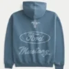 Boxy Zip-Up Ford Mustang Graphic Hoodie Boxy Zip-Up Ford Mustang Graphic Hoodie