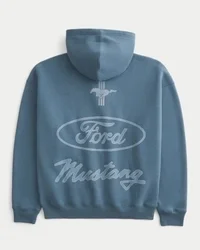 Boxy Zip-Up Ford Mustang Graphic Hoodie Boxy Zip-Up Ford Mustang Graphic Hoodie