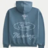Boxy Zip-Up Ford Mustang Graphic Hoodie Boxy Zip-Up Ford Mustang Graphic Hoodie