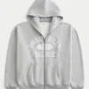 Boxy Zip-Up Forest Hills Athletics Graphic Hoodie