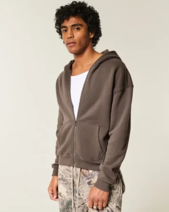 Boxy Zip-Up Hoodie Boxy Zip-Up Hoodie