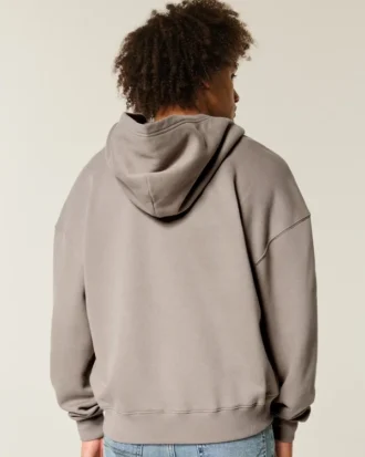 Boxy Zip-Up Hoodie