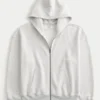 Boxy Zip-Up Hoodie