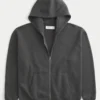 Boxy Zip-Up Hoodie