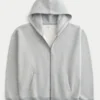 Boxy Zip-Up Hoodie