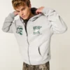 Boxy Zip-Up Michigan State University Spartans Graphic Hoodie
