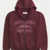 Boxy Zip-Up South Lake Panthers Graphic Hoodie Boxy Zip-Up South Lake Panthers Graphic Hoodie
