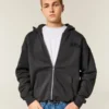 Boxy Zip-Up Tokyo Graphic Hoodie