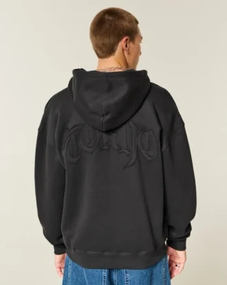 Boxy Zip-Up Tokyo Graphic Hoodie