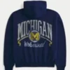 Boxy Zip-Up University of Michigan Wolverines Graphic Hoodie Boxy Zip-Up University of Michigan Wolverines Graphic Hoodie