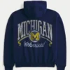 Boxy Zip-Up University of Michigan Wolverines Graphic Hoodie Boxy Zip-Up University of Michigan Wolverines Graphic Hoodie