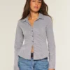 Button-Through Poplin Shirt