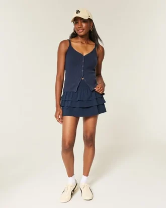 Button-Through Sweater Tank