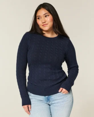 Cable-Knit Icon Crew Sweater