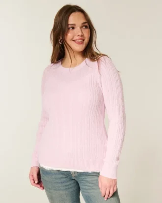 Cable-Knit Icon Crew Sweater