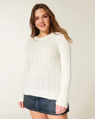Cable-Knit Icon Crew Sweater