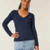 Cable-Knit Icon V-Neck Sweater