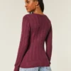 Cable-Knit Icon V-Neck Sweater